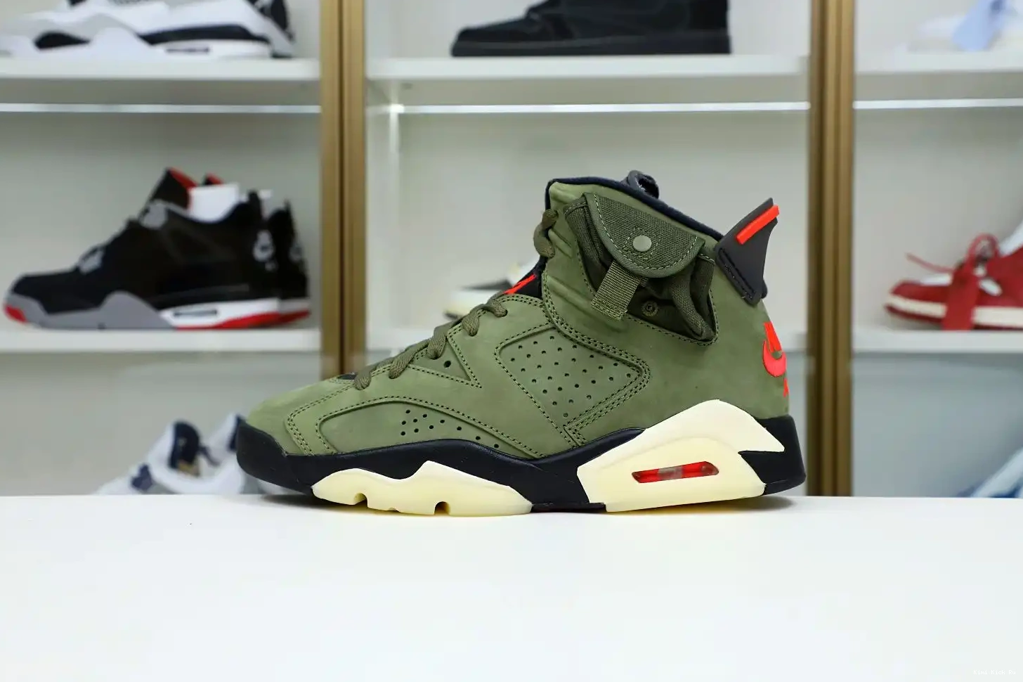 Kimikick AIR RETRO 'OLIVE' 6 SCOTT JORDAN TRAVIS X 0815